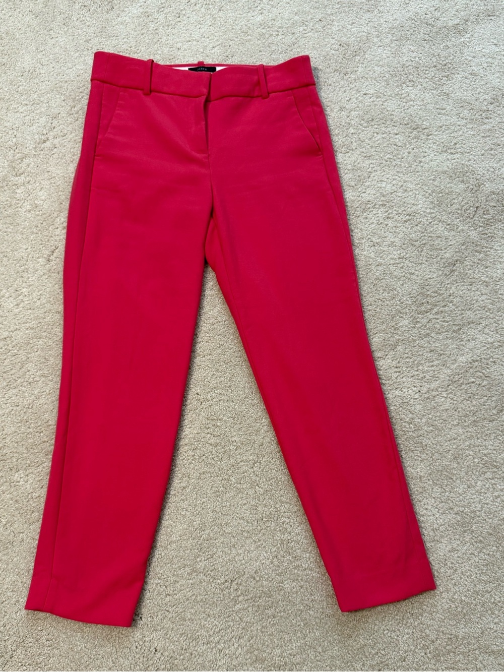 J. Crew Bright Pink Cameron Ankle-Length Tailored Pants